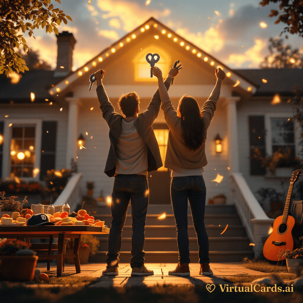 Congratulations New Home card for Miranda & Caleb, 3D Animated style