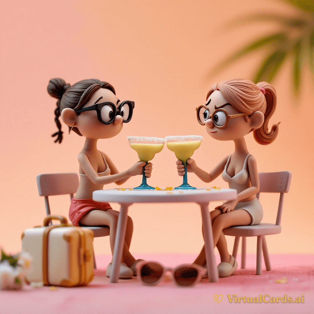 Best Friend's Birthday card for Rachel, Claymation style