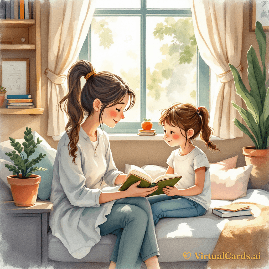 Teacher Appreciation card for Mrs. Carter, Watercolor Storybook style