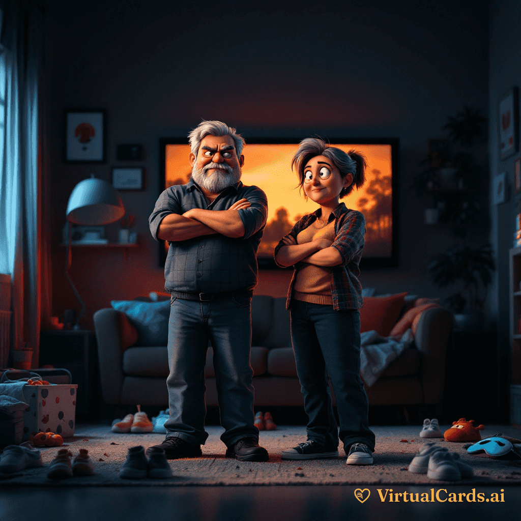 18th Anniversary card for Dave, 3D Animated style